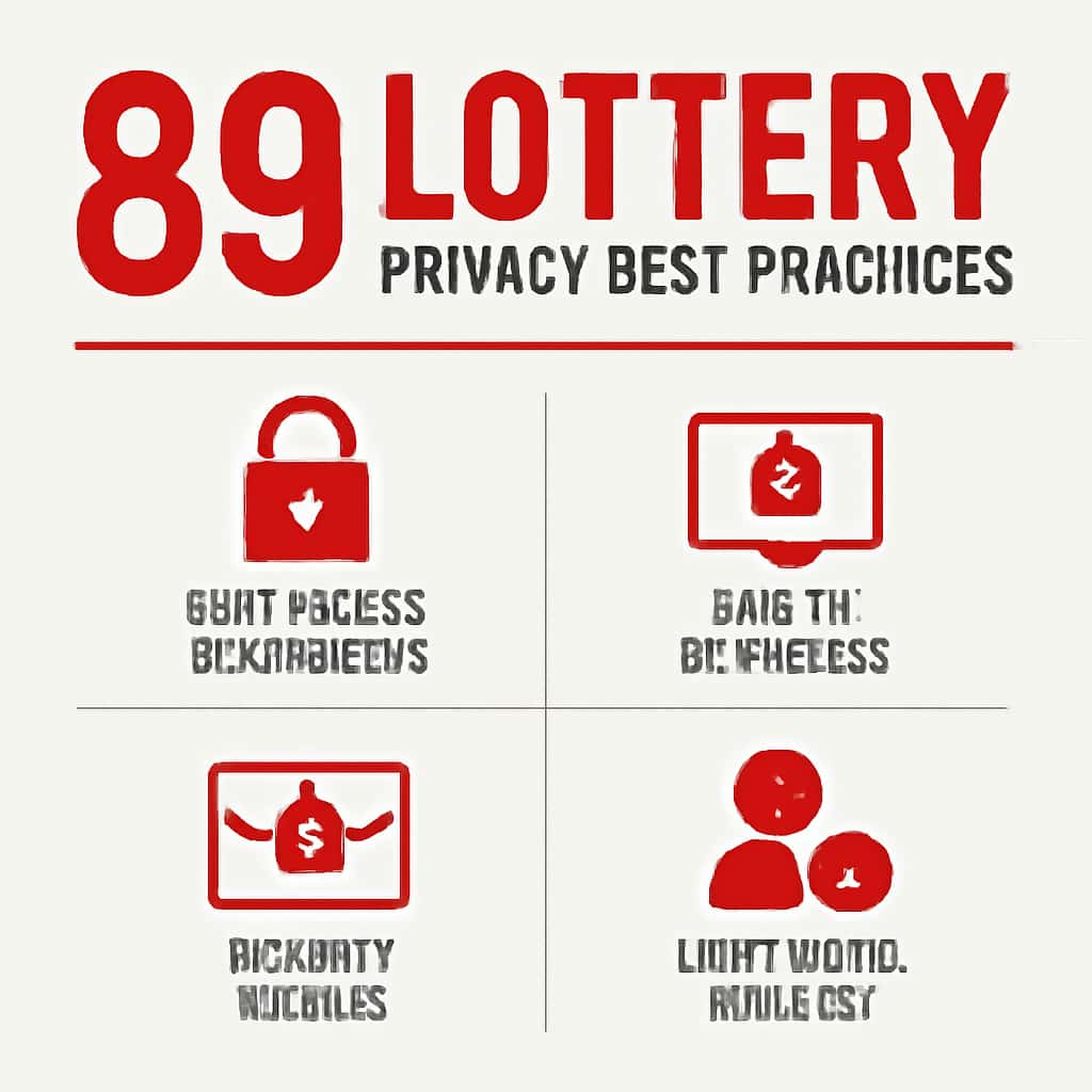 An educational diagram illustrating 89 Lottery Privacy Best Practices.
