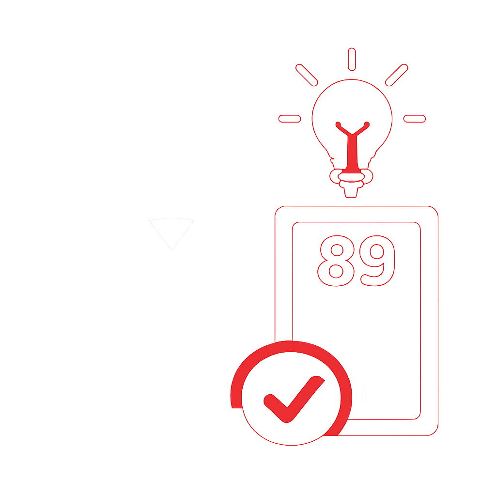 Illustration explaining the download steps for the 89 Lottery app.