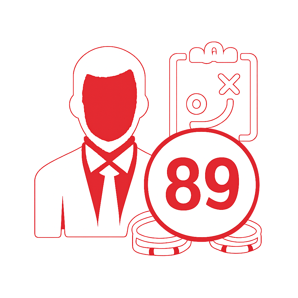 Illustration of the steps involved in verifying an 89 Lottery account.