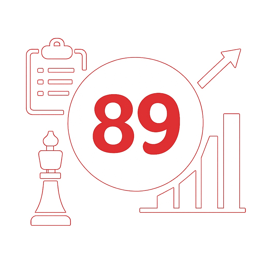 Icon representing the verification process for an 89 Lottery account.