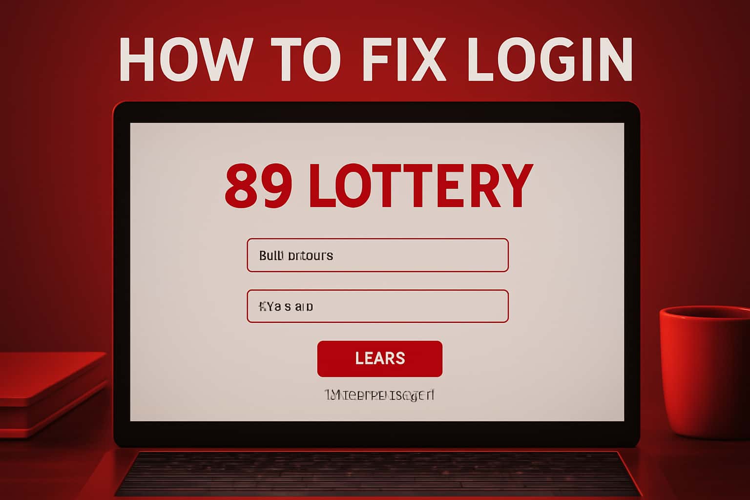An informative visualization on resolving login issues with 89 Lottery.