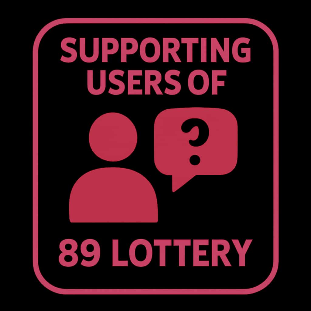 An icon illustrating support for 89 Lottery users.