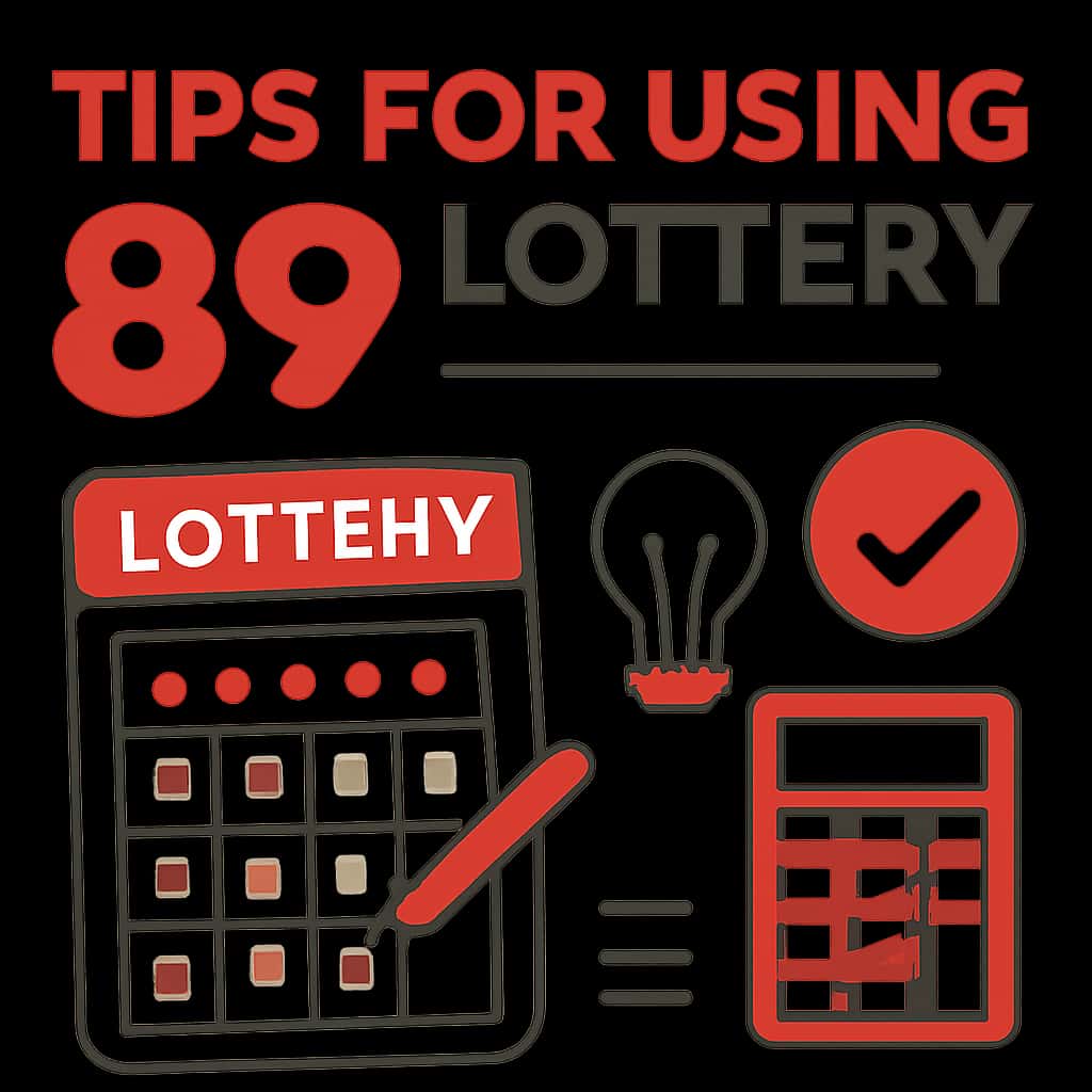 Illustration detailing tips for using 89 Lottery services.